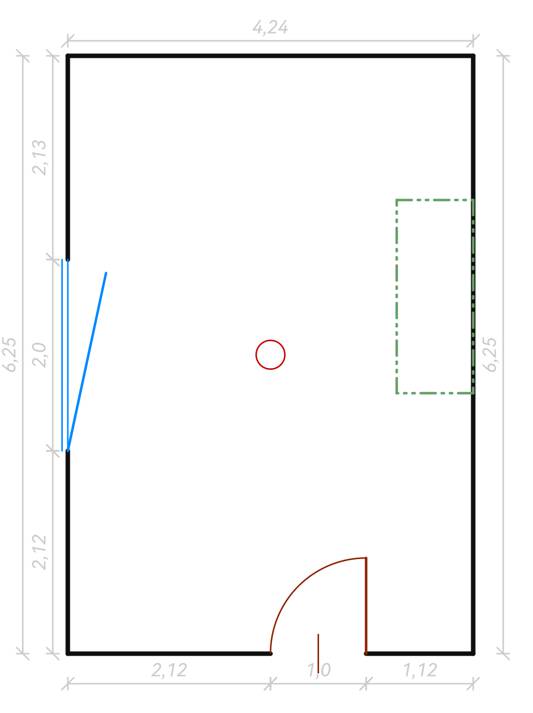 Measured survey of room