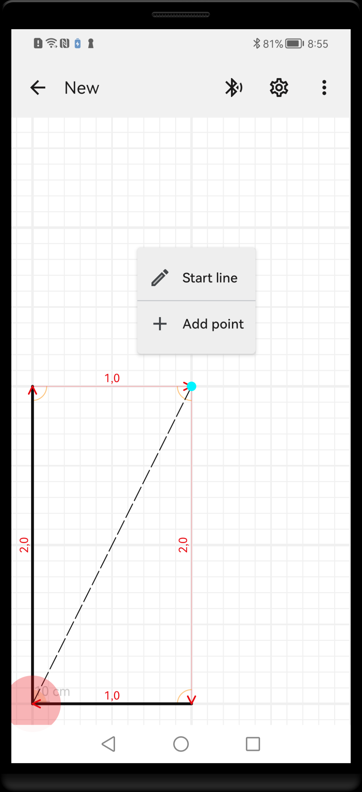 Draw a new line