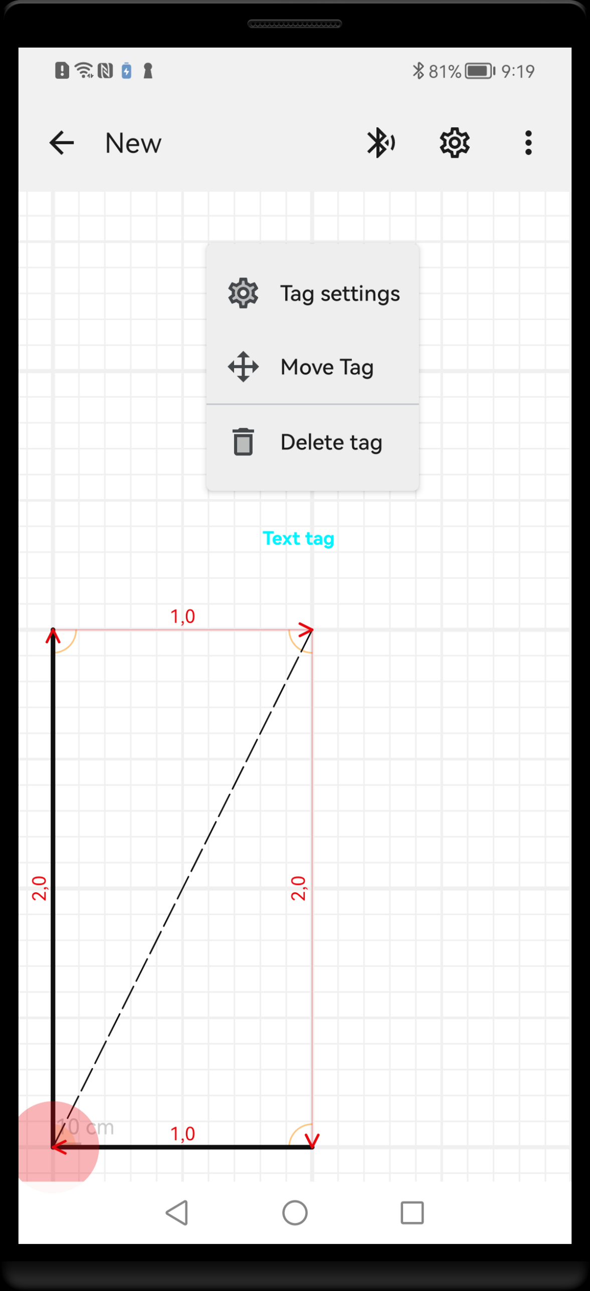 Description tag menu